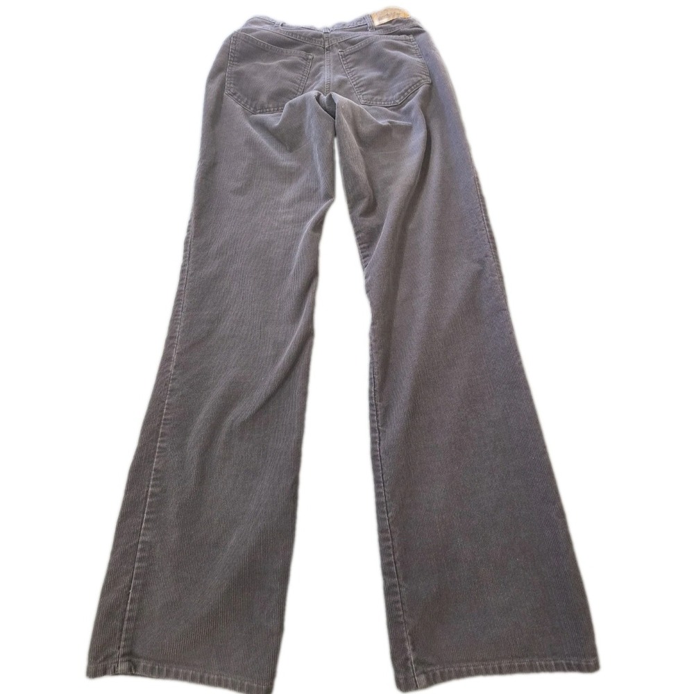 Vtg 70s JCPenney Plain Pockets Corduroy Pants Gray Straight Bootcut Jeans 28x30